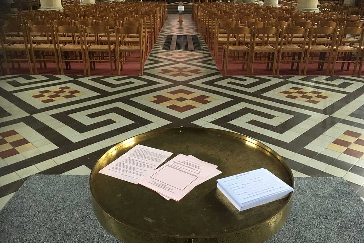 De stembriefjes in de kerk van Herzele