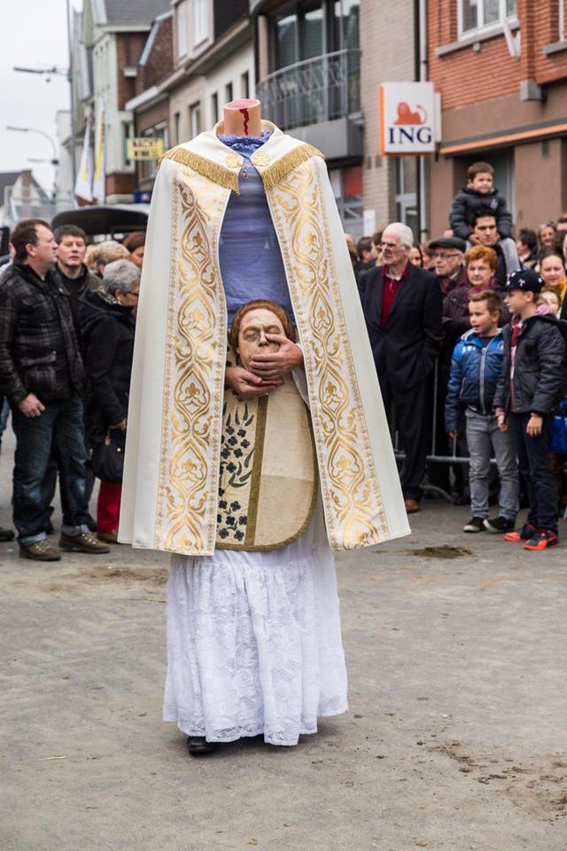 Livinusstoet bij de opening van de winterjaarmarkt in Sint-Lievens-Houtem