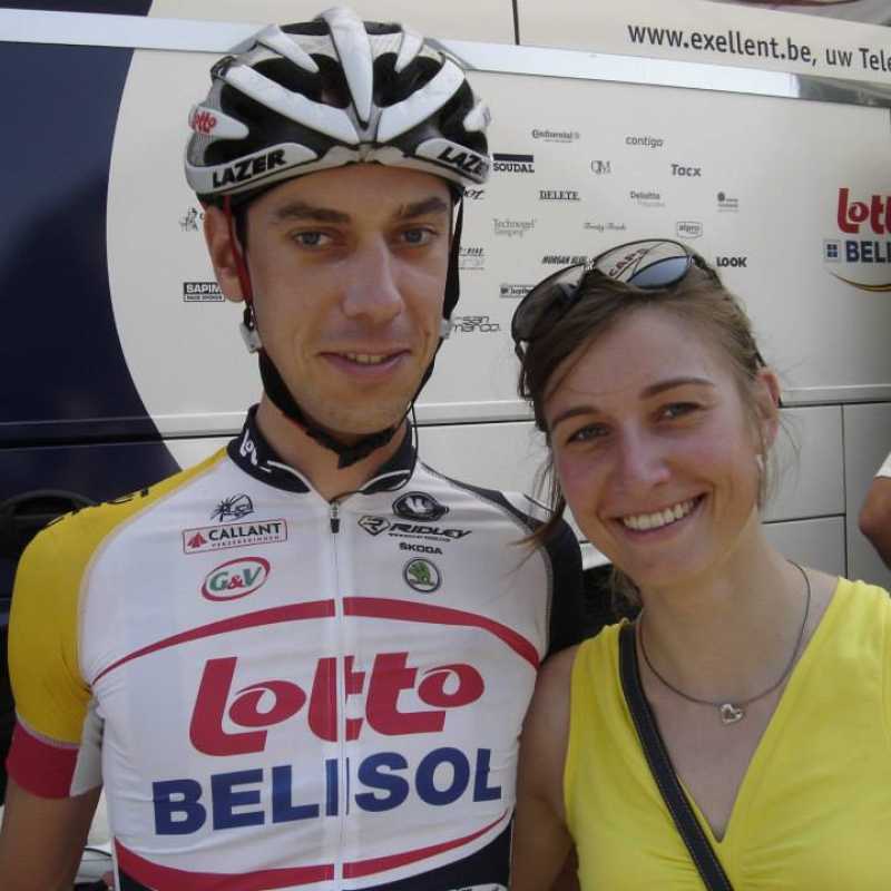  Bart De Clercq met z'n partner Sofie De Vuyst in de Tour De France van 2013 (©Collectie Bart De Clercq)