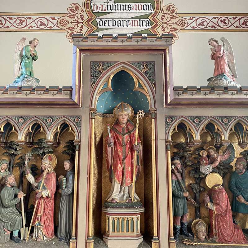 Livinusbeeld in de Sint-Martinuskerk van Sint-Lievens-Esse ©Herbert Vandersmissen
