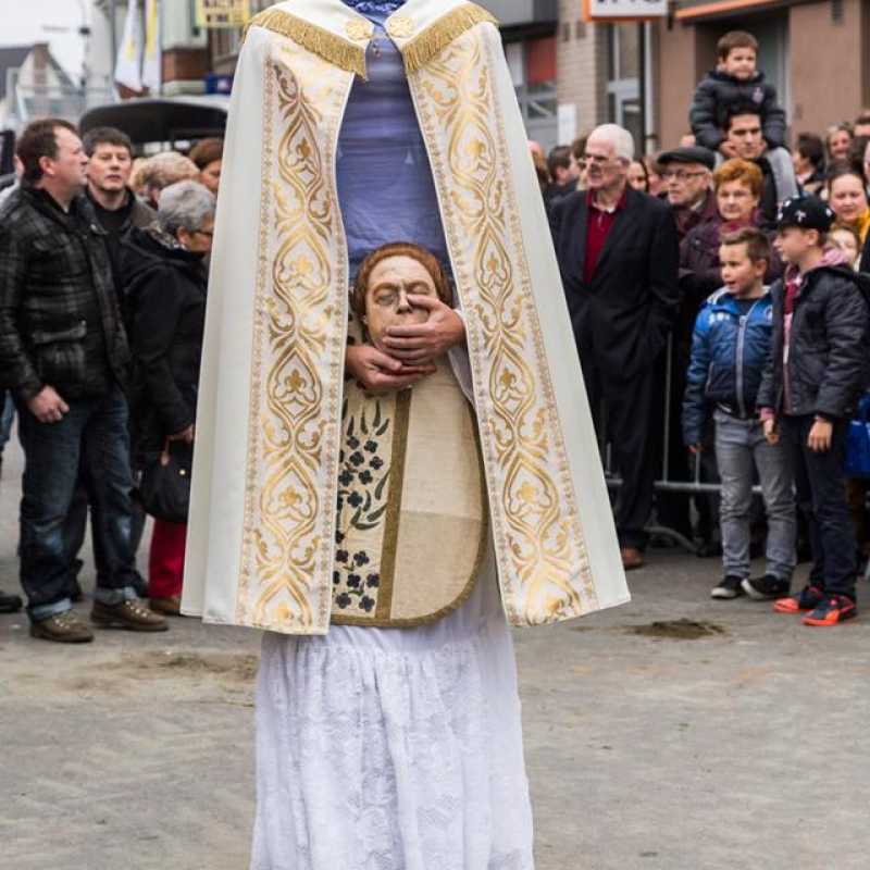 Livinusstoet bij de opening van de winterjaarmarkt in Sint-Lievens-Houtem ©Thuis in Houtem