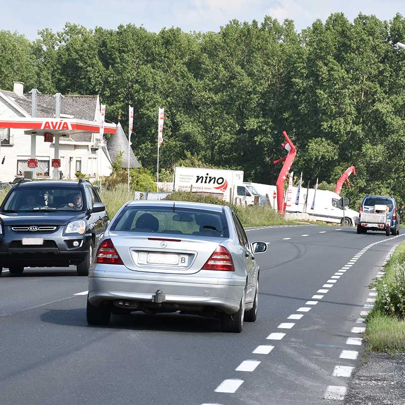  N42 tussen rondpunt Langestraat en Witte Brug ©Damien De Leeuw